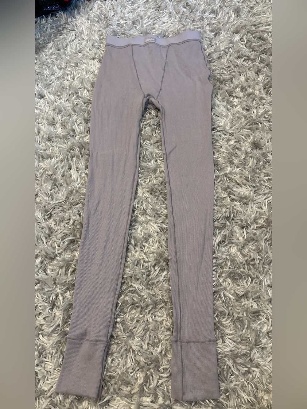SKIMS Cotton Rib Leggings Size Small-Lavender Color